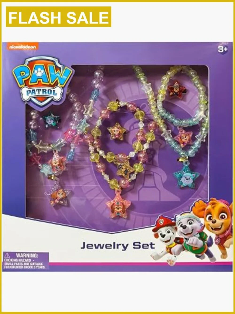 Paw Patrol Dress Up Jewelry Set - 9 Piece Necklaces Bracelets Rings for Kids